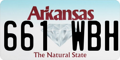 AR license plate 661WBH
