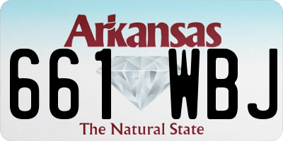 AR license plate 661WBJ