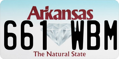 AR license plate 661WBM