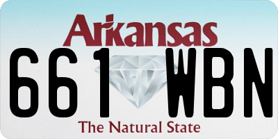 AR license plate 661WBN
