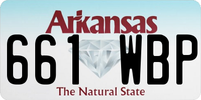 AR license plate 661WBP