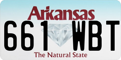 AR license plate 661WBT