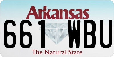 AR license plate 661WBU