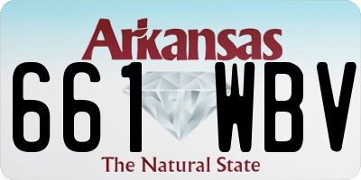 AR license plate 661WBV