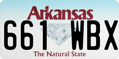 AR license plate 661WBX