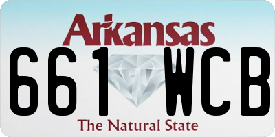 AR license plate 661WCB