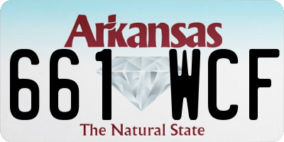 AR license plate 661WCF