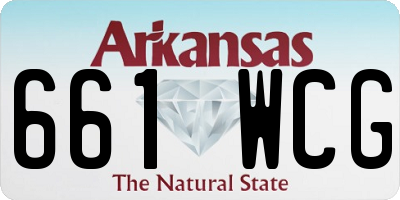 AR license plate 661WCG