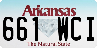 AR license plate 661WCI
