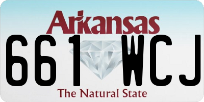 AR license plate 661WCJ