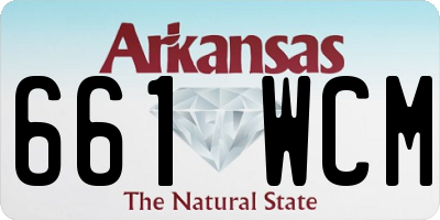 AR license plate 661WCM
