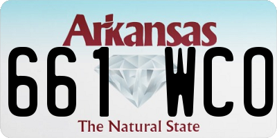 AR license plate 661WCO