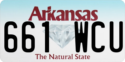AR license plate 661WCU