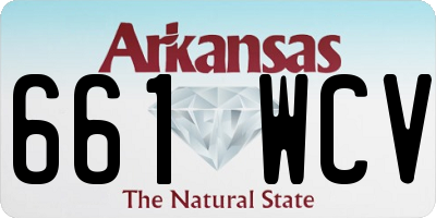 AR license plate 661WCV