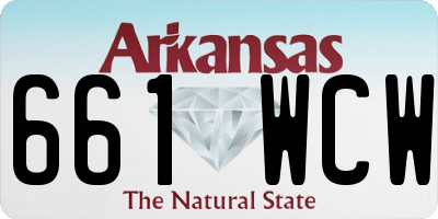 AR license plate 661WCW