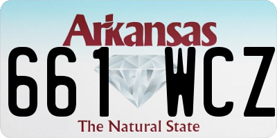 AR license plate 661WCZ