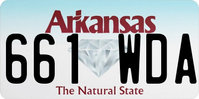 AR license plate 661WDA