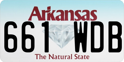 AR license plate 661WDB
