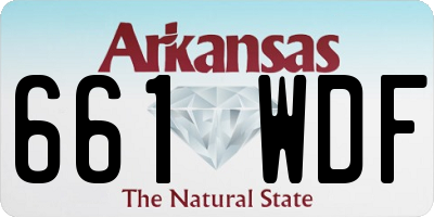 AR license plate 661WDF