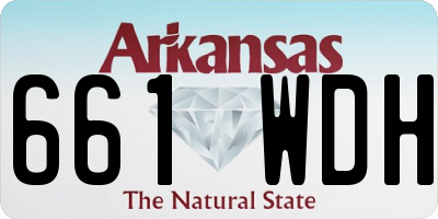 AR license plate 661WDH