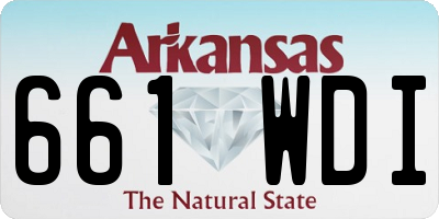 AR license plate 661WDI