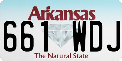 AR license plate 661WDJ