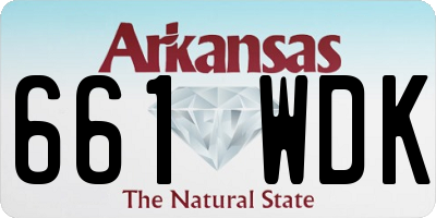 AR license plate 661WDK