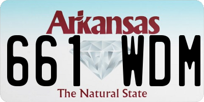 AR license plate 661WDM