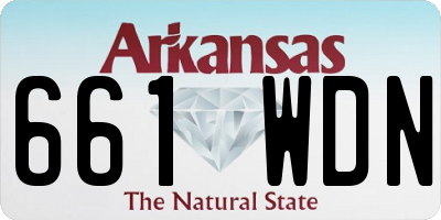 AR license plate 661WDN