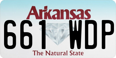 AR license plate 661WDP
