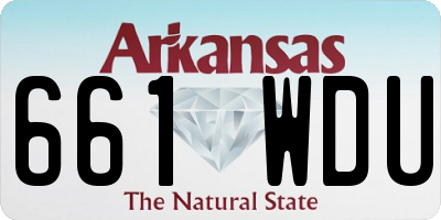 AR license plate 661WDU