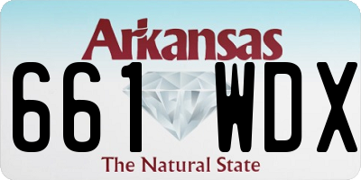 AR license plate 661WDX