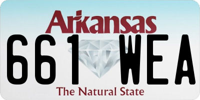 AR license plate 661WEA
