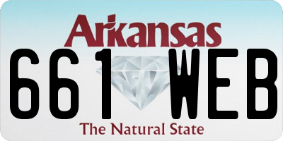 AR license plate 661WEB