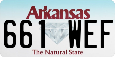 AR license plate 661WEF