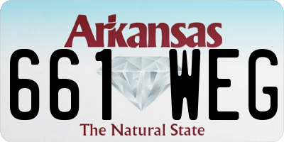 AR license plate 661WEG
