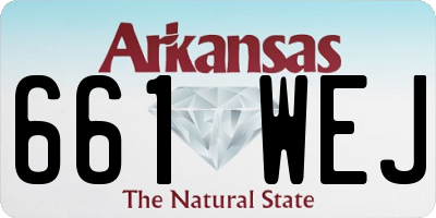 AR license plate 661WEJ
