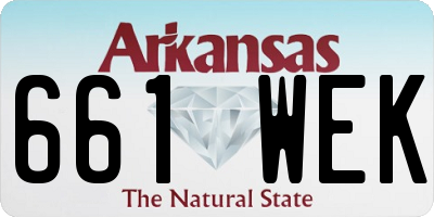 AR license plate 661WEK
