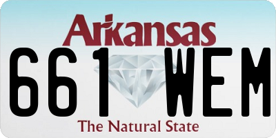 AR license plate 661WEM