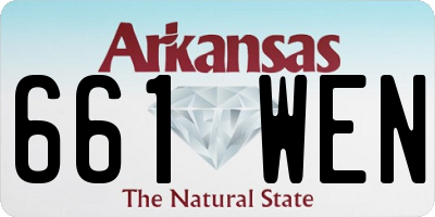 AR license plate 661WEN