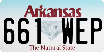 AR license plate 661WEP