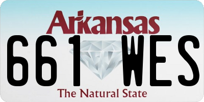 AR license plate 661WES