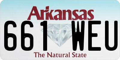 AR license plate 661WEU
