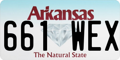 AR license plate 661WEX