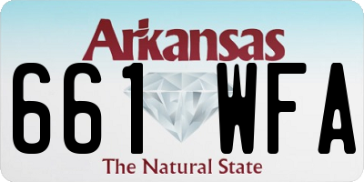 AR license plate 661WFA