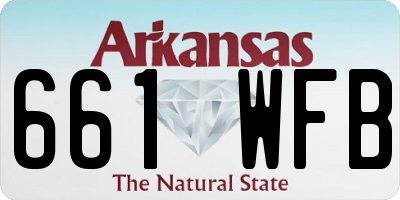 AR license plate 661WFB