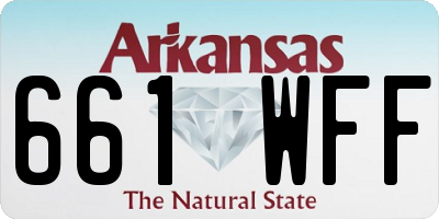 AR license plate 661WFF
