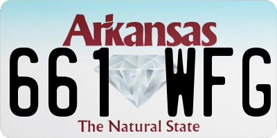 AR license plate 661WFG
