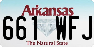 AR license plate 661WFJ