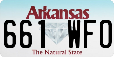 AR license plate 661WFO